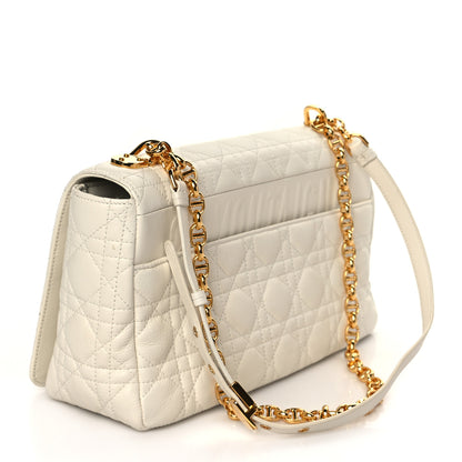 Christian Dior Lambskin Cannage Large Caro Bag Ivory 3 of 11