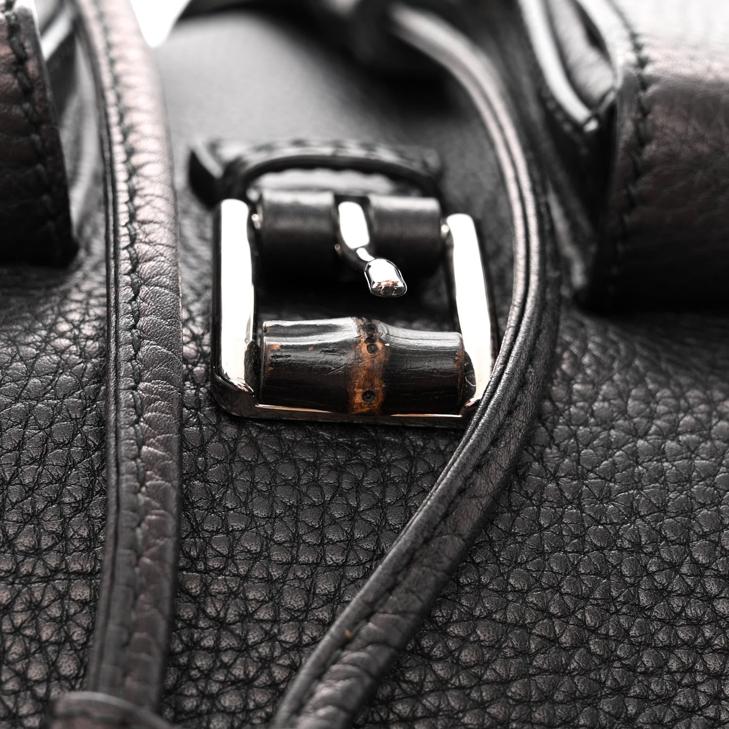 Gucci Cellarius Calfskin Medium Bamboo Backpack Black 11 of 12