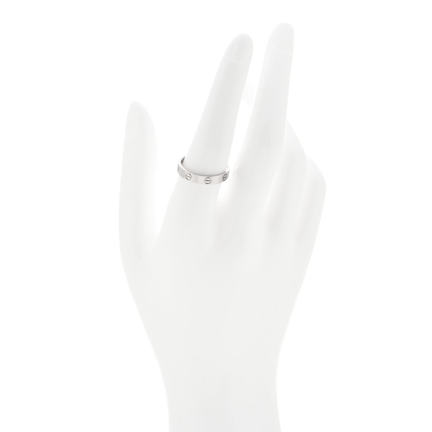 18K White Gold 3.5mm LOVE Wedding Band Ring 57 8