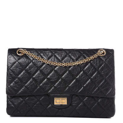 Chanel Aged Calfskin Quilted 50th Anniversary 2.55 Reissue 226 Flap Black 1 of 8