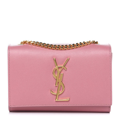 Saint Laurent Grain De Poudre Small Classic Monogram Kate Satchel Old Rose 1 of 9