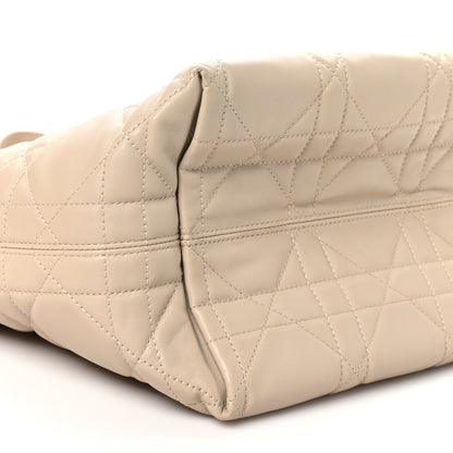 Christian Dior Calfskin Macrocannage Medium Toujours Vertical Tote Powder Beige 9 of 11