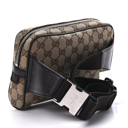 Gucci Monogram Dollar Calfskin Belt Bag Beige Ebony Testa di Moro Marrone Scuro 3 of 9