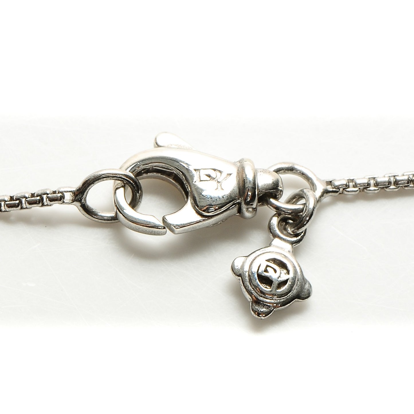 Sterling Silver Diamond 7mm Infinity Pendant Necklace