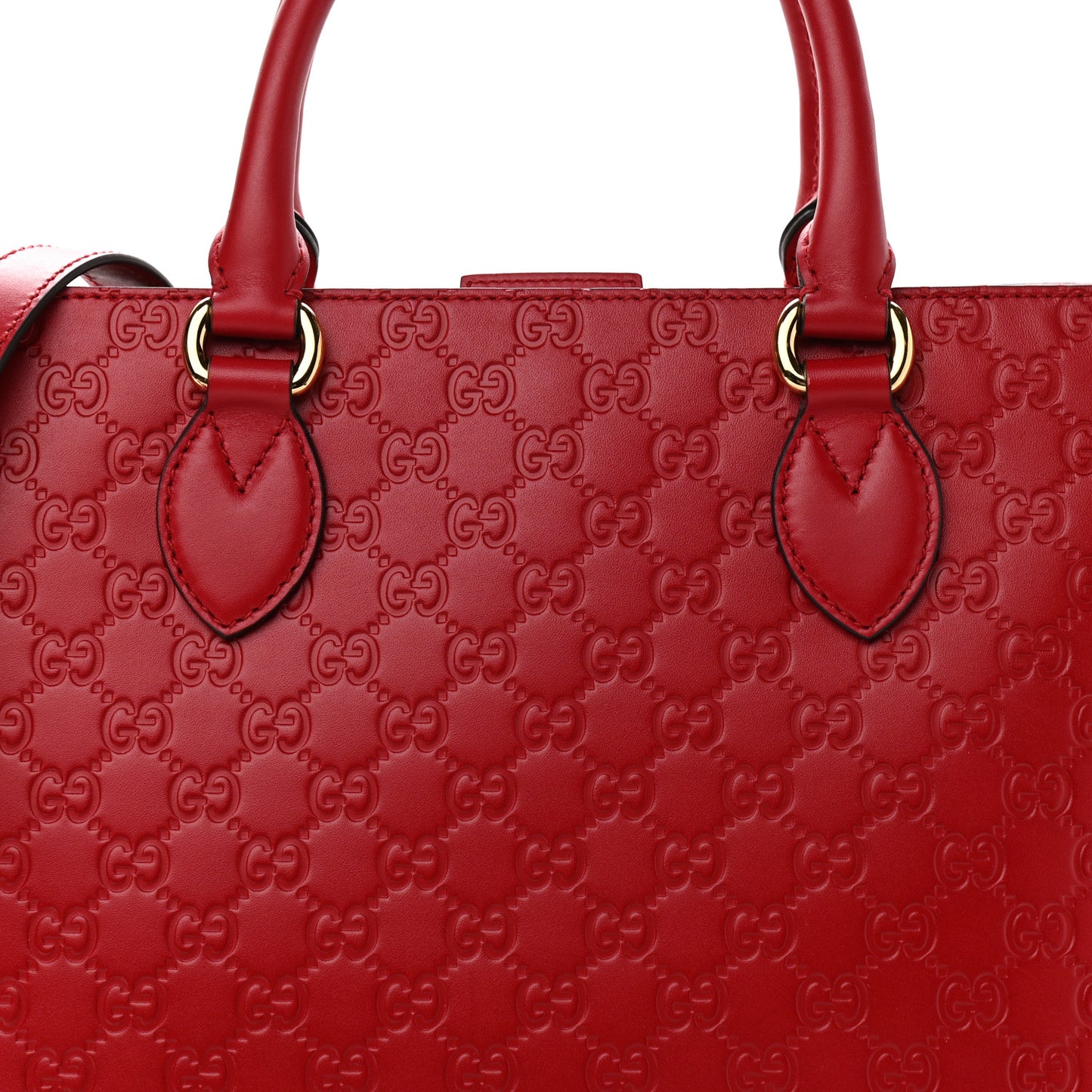 Guccissima Tote Hibiscus Red