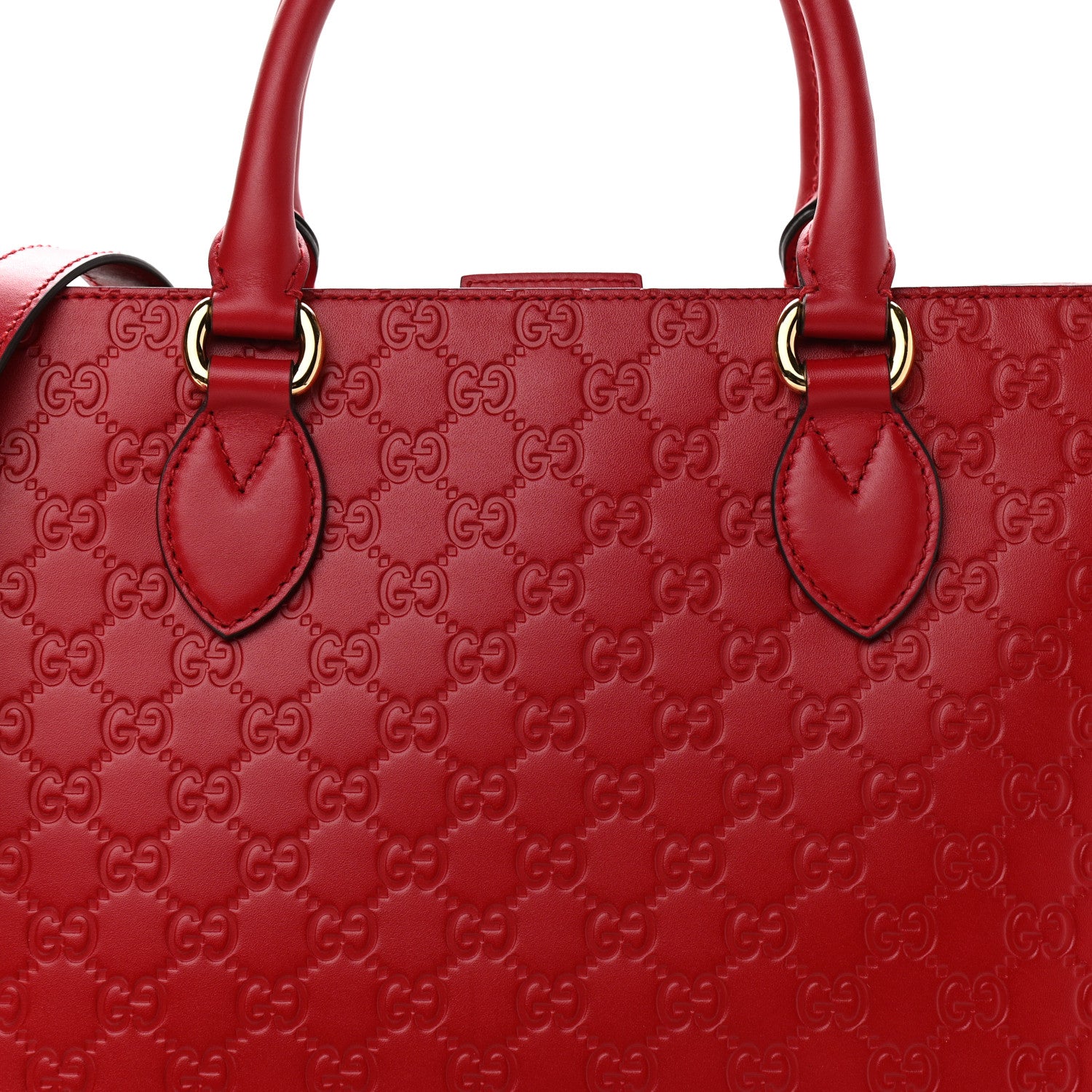 Gucci Guccissima Tote Hibiscus Red 8 of 10