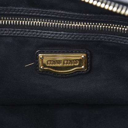 Miu Miu Vitello Daino Tote Black 7 of 14