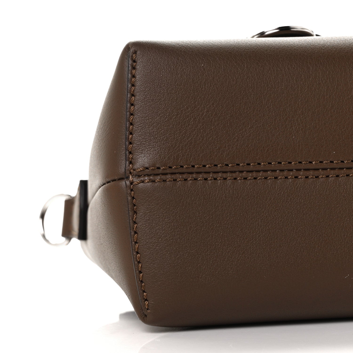 Fendi Vitello Dolce Bi-Color FF 1974 Embossed Mini By The Way Boston Bag Maya Black 6 of 7