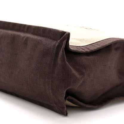 Saint Laurent Linen Calfskin Rive Gauche Tote Natural 10 of 11