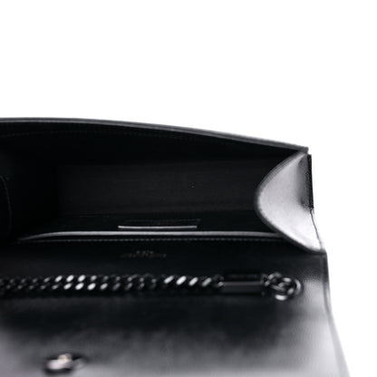 Saint Laurent Grain De Poudre Small Monogram Kate Satchel Black 5 of 11