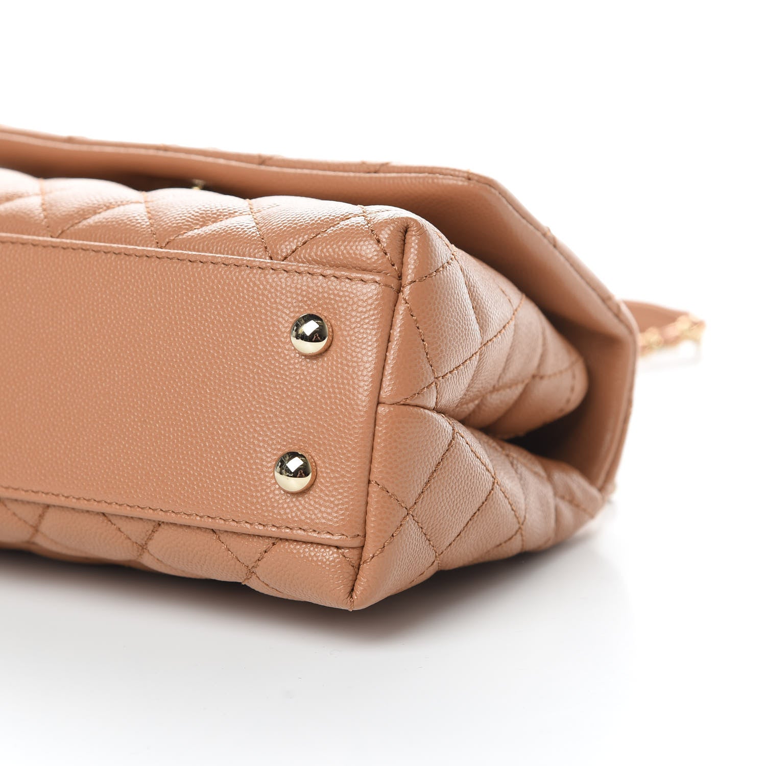 Chanel Caviar Quilted Mini Coco Handle Flap Brown 10 of 10