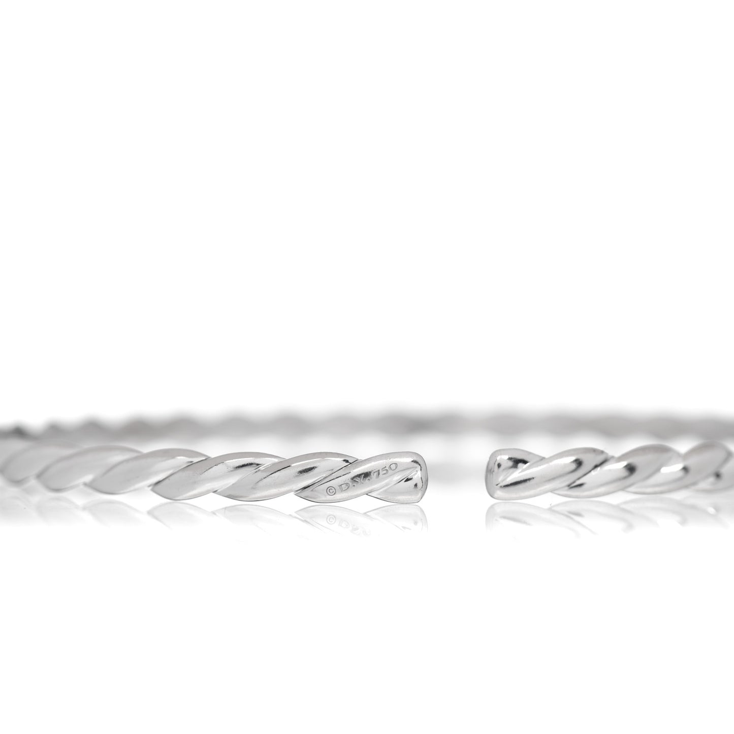 18K White Gold Diamond 3.5mm Paveflex Single Row Bracelet