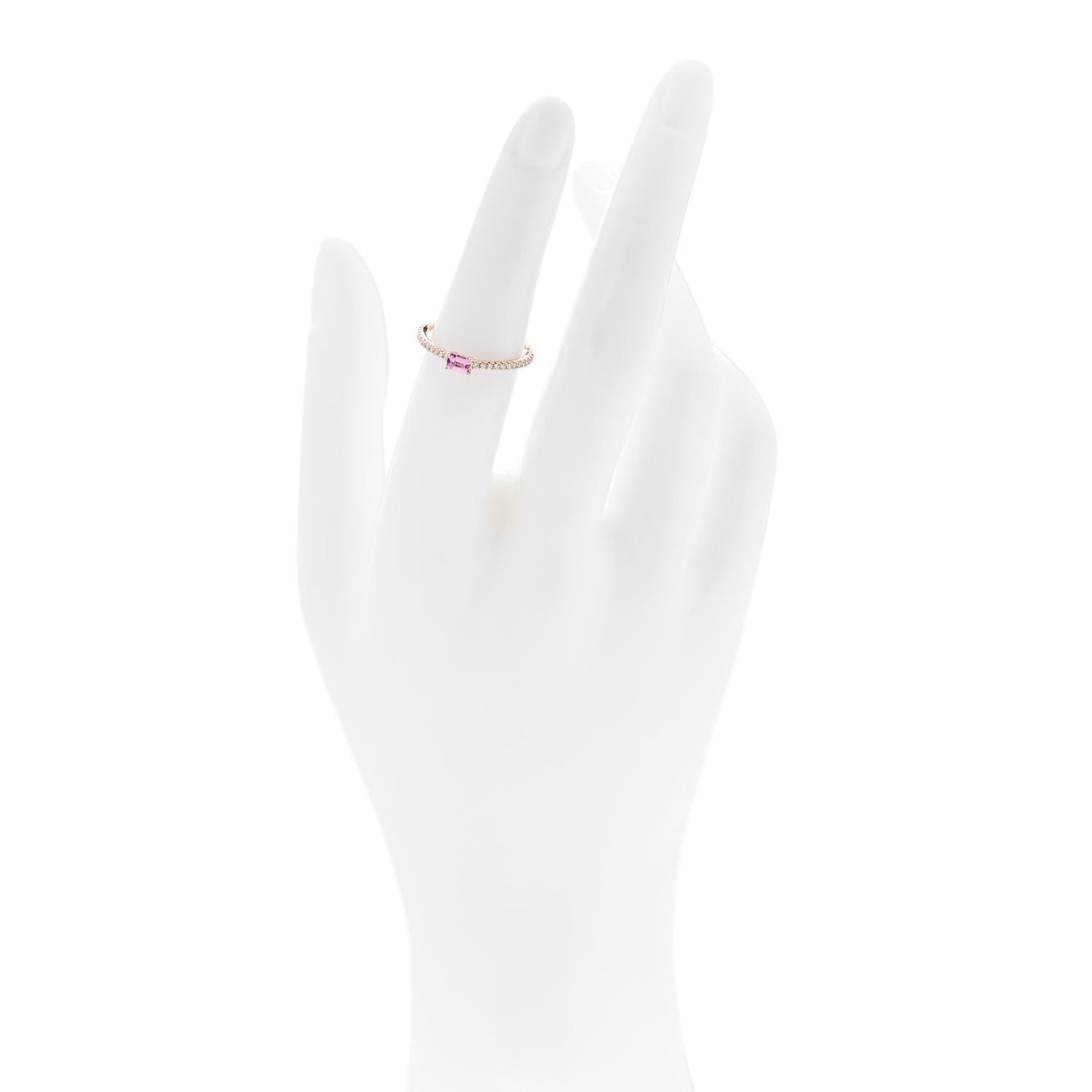 18K Rose Gold Diamond Pink Sapphire Novo Horizon Ring 50 5.5