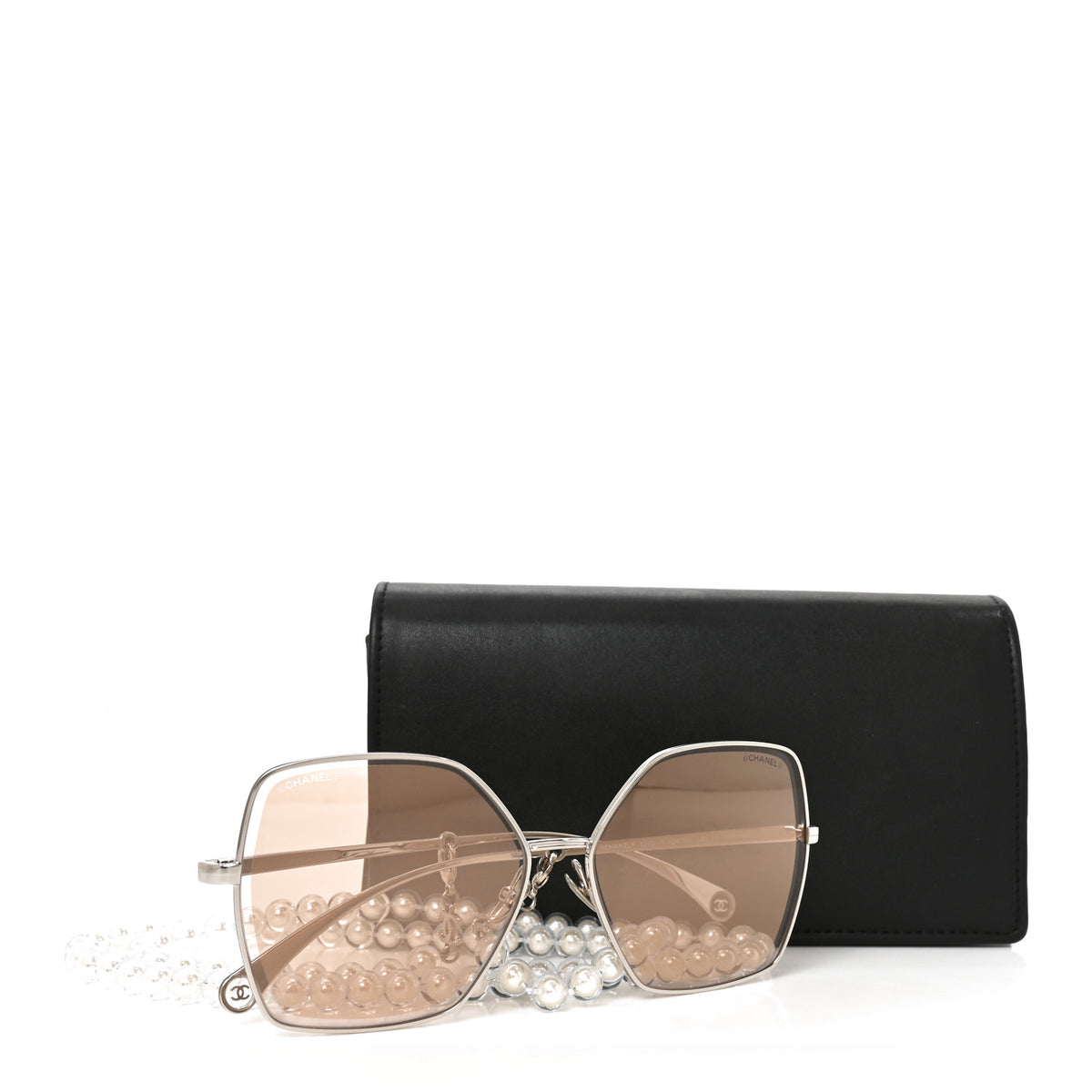 Chanel Butterfly Removable Pearl Chain Sunglasses 4262 Silver 7 of 7