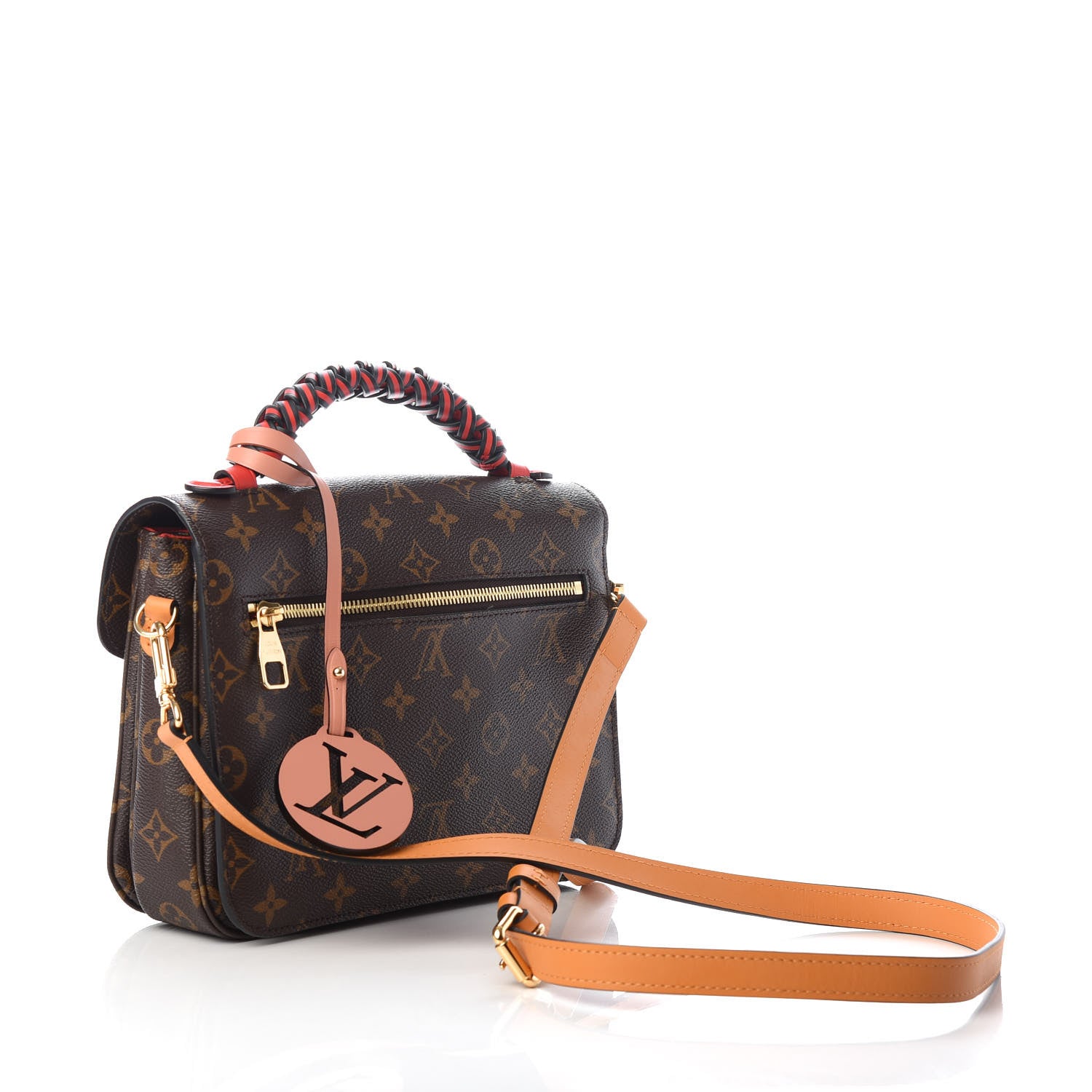 Louis Vuitton Monogram Braided Pochette Metis Coquelicot 3 of 9
