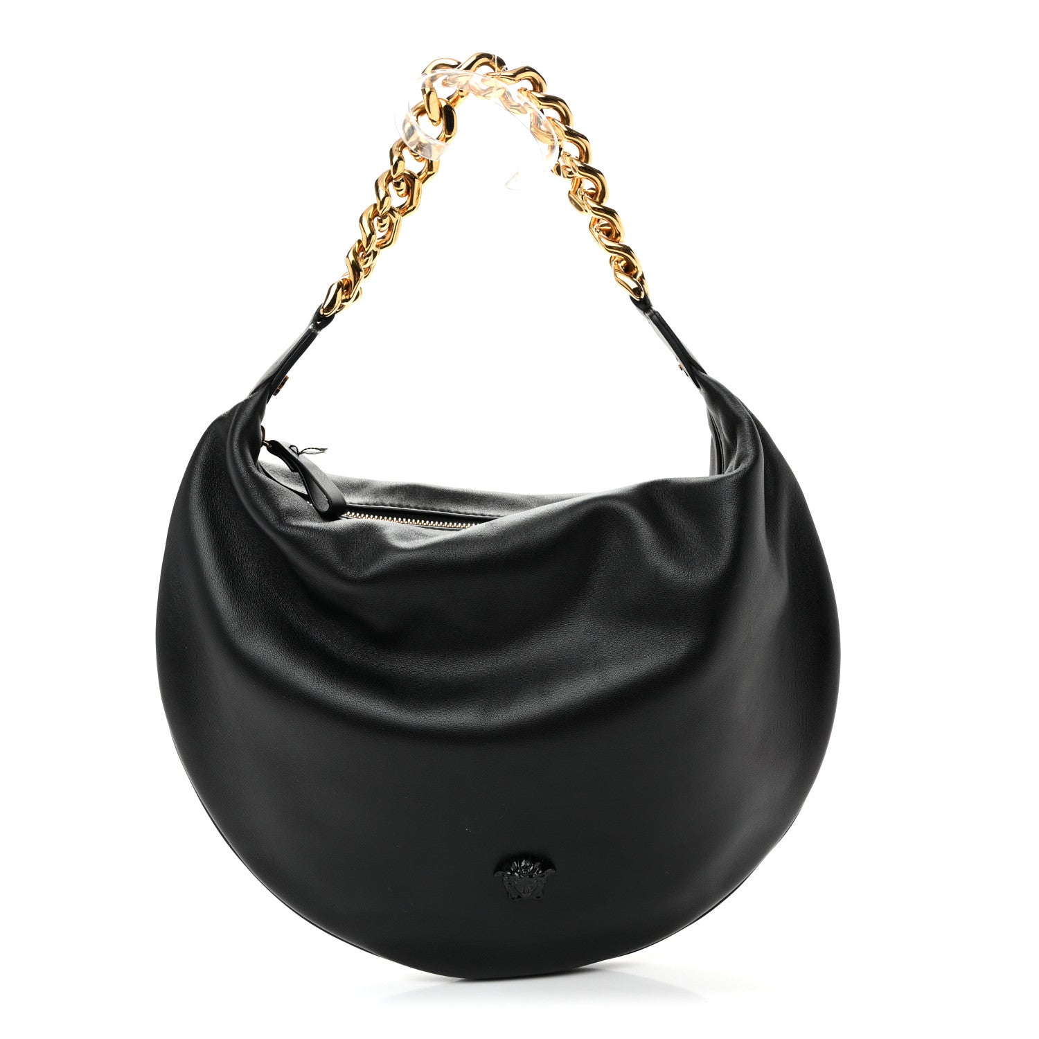 Versace Calfskin La Medusa Chain Hobo Black 1 of 10