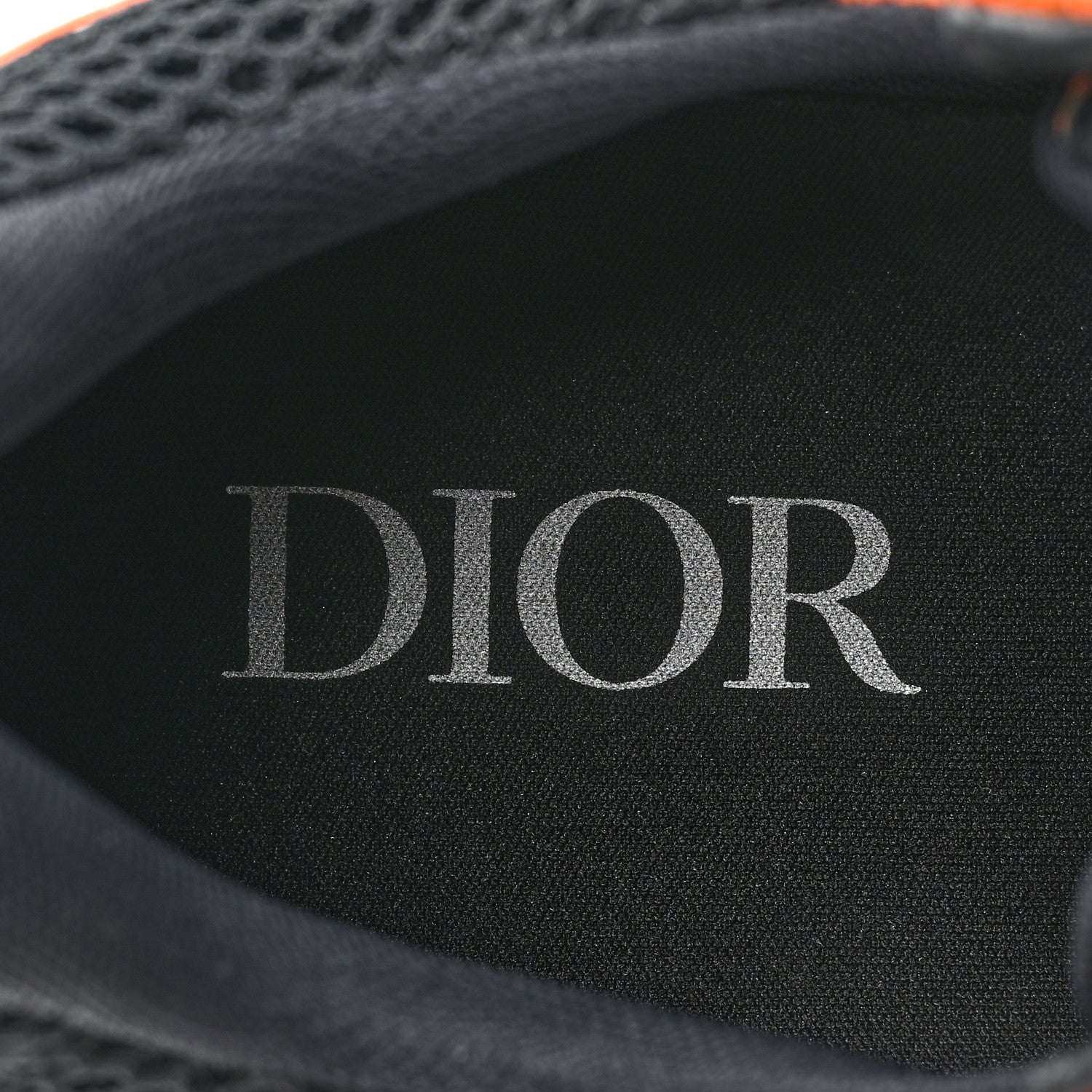Christian Dior Technical Mesh Calfskin Mens B22 Sneakers 44 White Orange 8 of 10