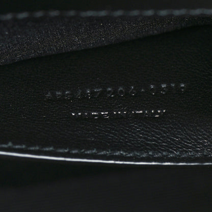 Saint Laurent Grain De Poudre Matelasse Chevron Medium Monogram Satchel Black 7 of 10