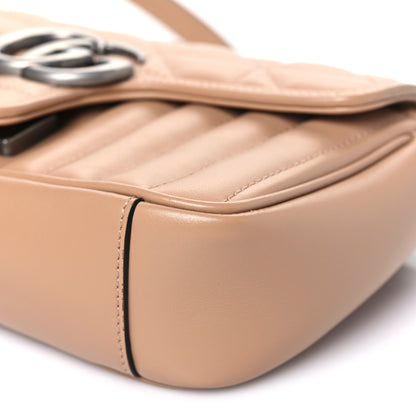 Gucci Calfskin Matelasse Aria Mini GG Marmont Shoulder Bag Camelia 10 of 12