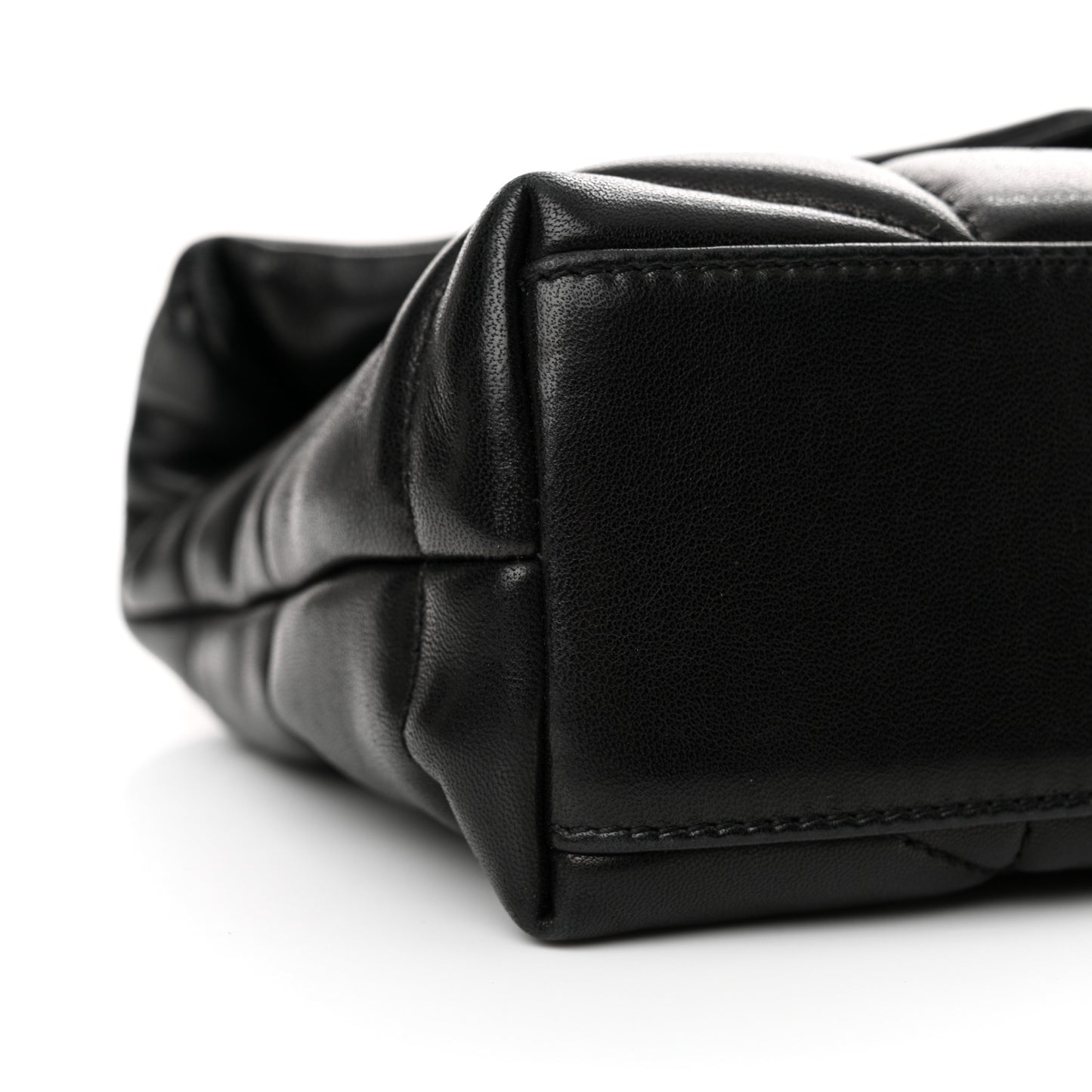 Lambskin Quilted Toy Loulou Puffer Monogram Chain Satchel Black