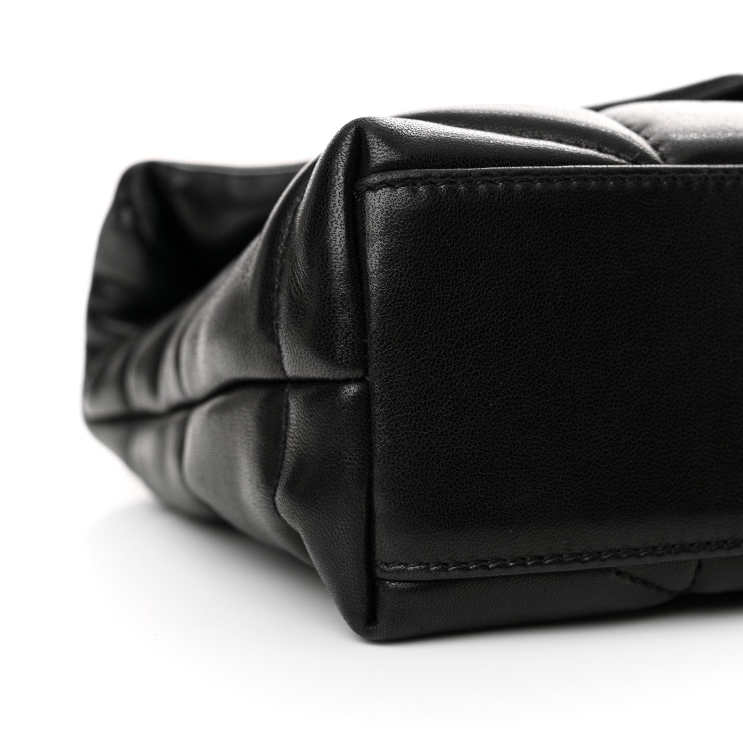 Saint Laurent Lambskin Quilted Toy Loulou Puffer Monogram Chain Satchel Black 9 of 12