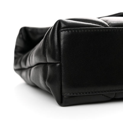 Saint Laurent Lambskin Quilted Toy Loulou Puffer Monogram Chain Satchel Black 9 of 12