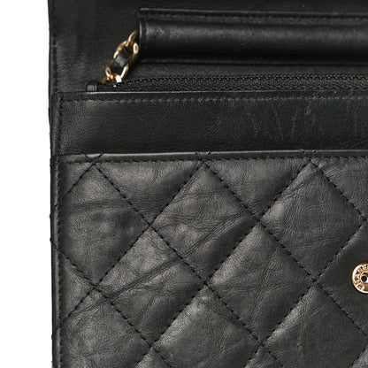 Chanel Aged Calfskin Quilted Reissue Wallet On Chain WOC Black 16 of 27