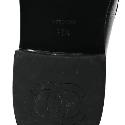 Chanel Calfskin Enamel Charms Mocassin Loafers 39.5 Black 16 of 24