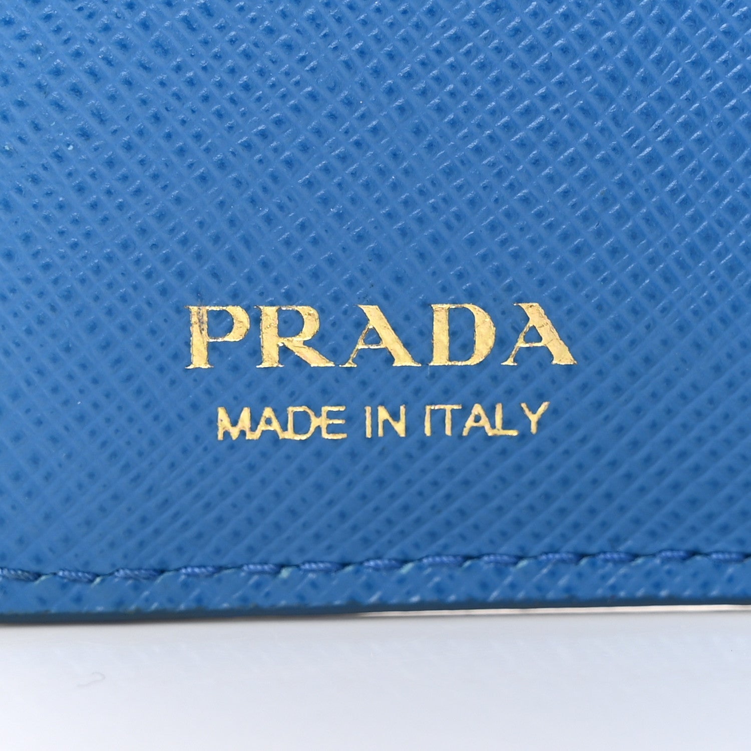 Prada Saffiano Shine Monochrome Bi-Fold Wallet Bleuette 7 of 12