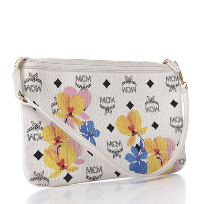 MCM Visetos Floral Print Pochette White 2 of 7
