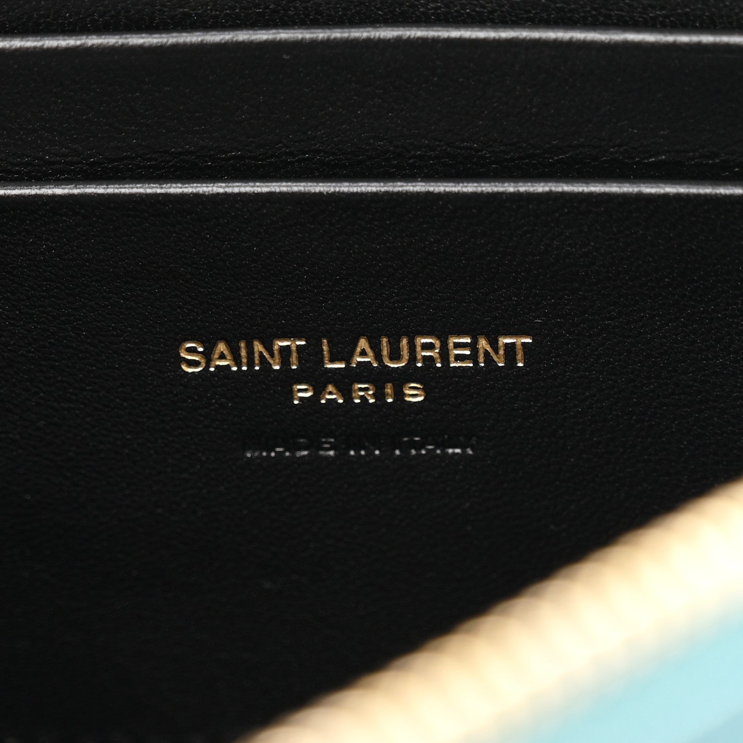Saint Laurent Grain De Poudre Matelasse Monogram Mini Lou Camera Bag Blue Vert 6 of 12
