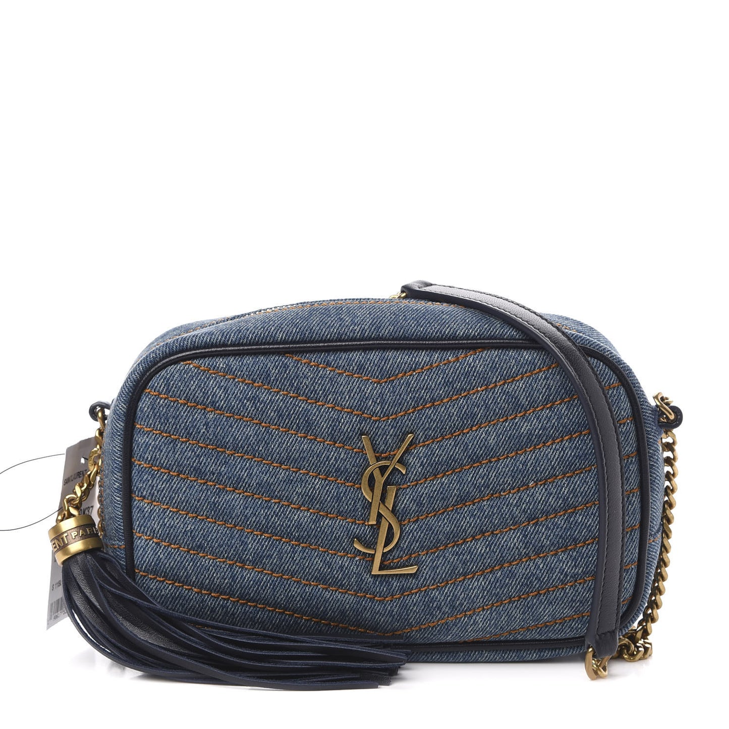 Denim Matelasse Monogram Mini Lou Camera Bag California Blue