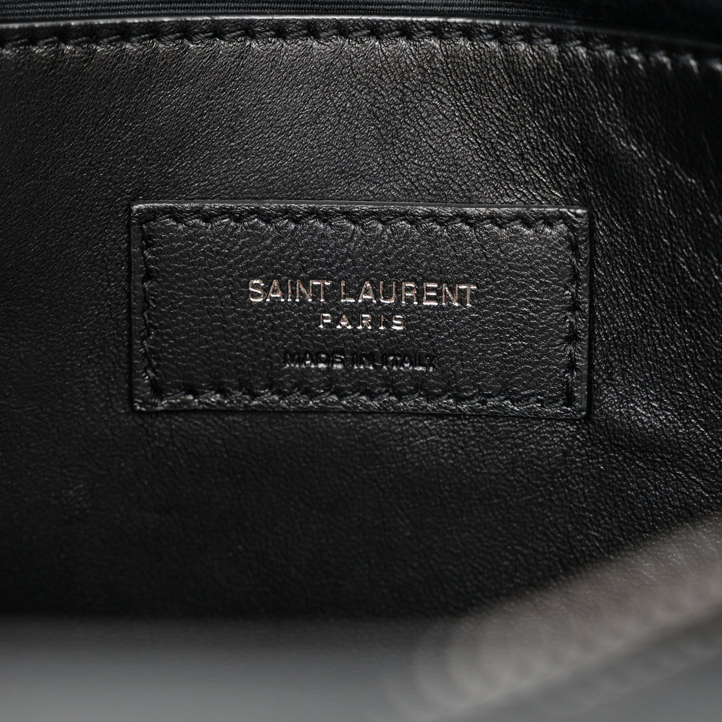 Calfskin Crocodile Embossed Medium West Hollywood Monogram Fold-Over Black