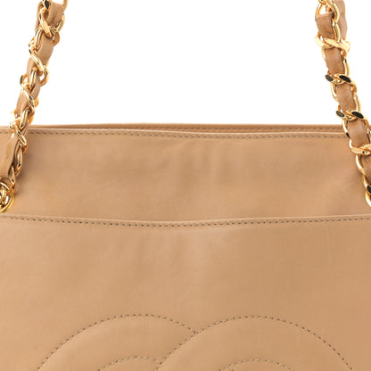 Chanel Lambskin CC Shoulder Bag Beige 8 of 14