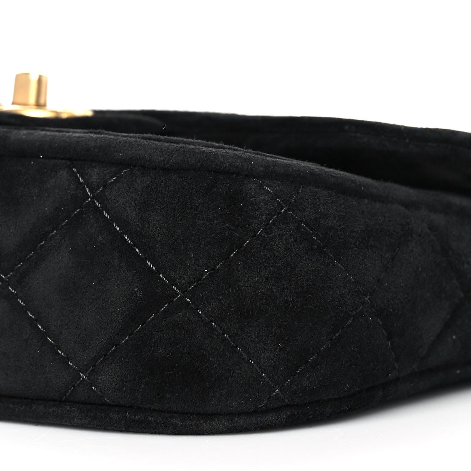 Chanel Suede Quilted Mini Double Frame Flap Black 8 of 9