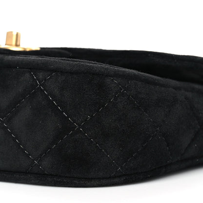 Chanel Suede Quilted Mini Double Frame Flap Black 8 of 9