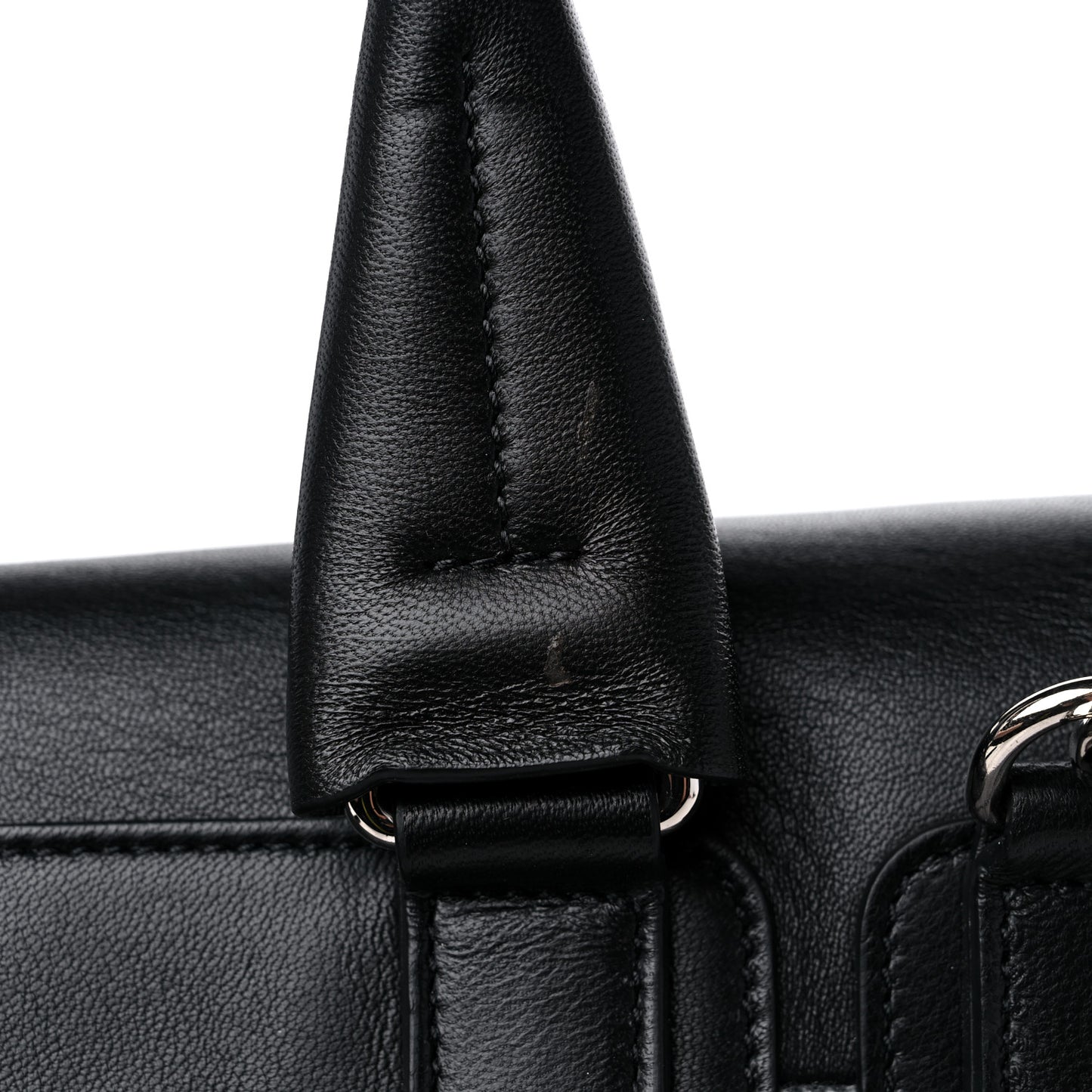 Tweed Wool Calfskin Medium Pandora Pure Flap Bag Dark Grey Black