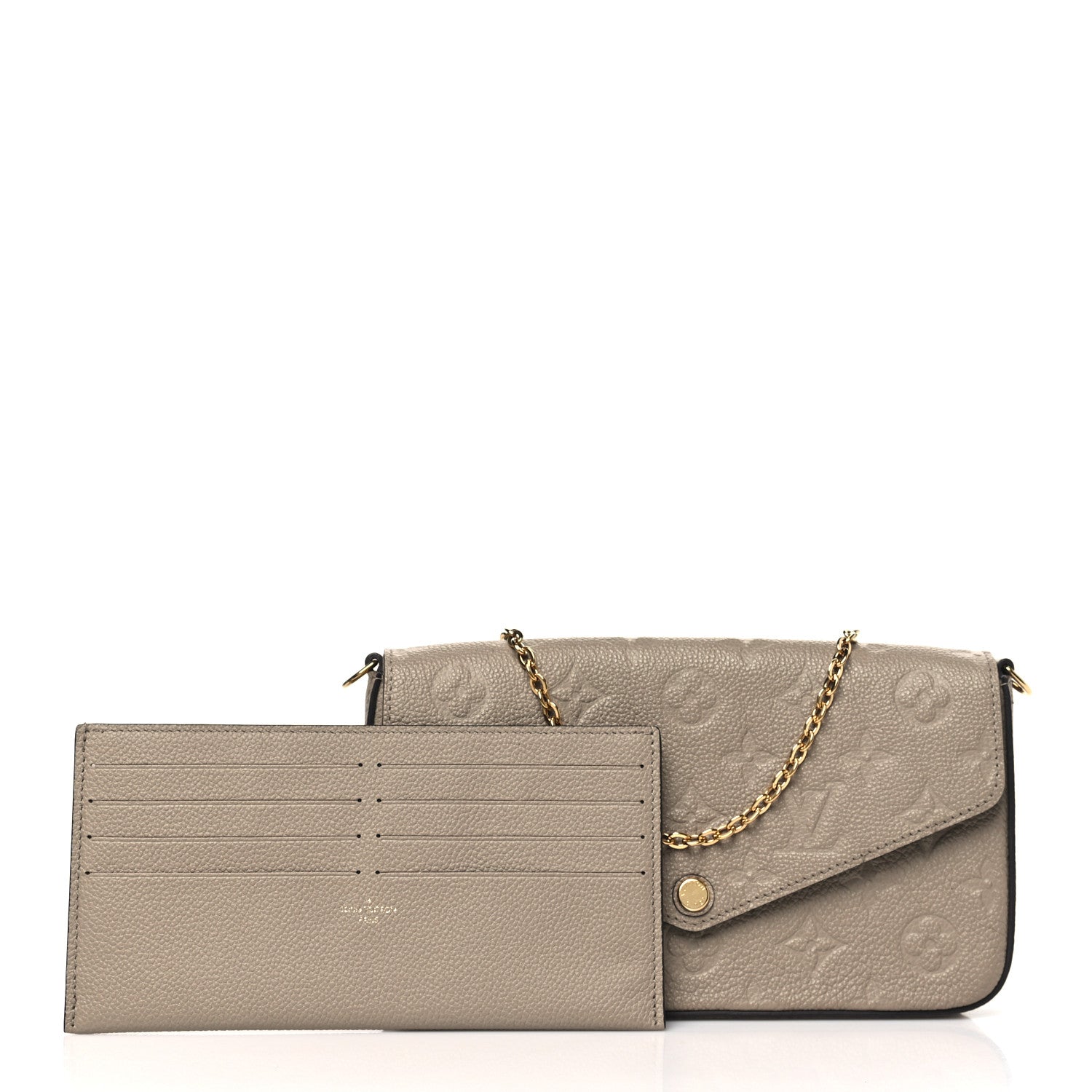 Louis Vuitton Empreinte Pochette Felicie Chain Wallet Tourterelle 3 of 10