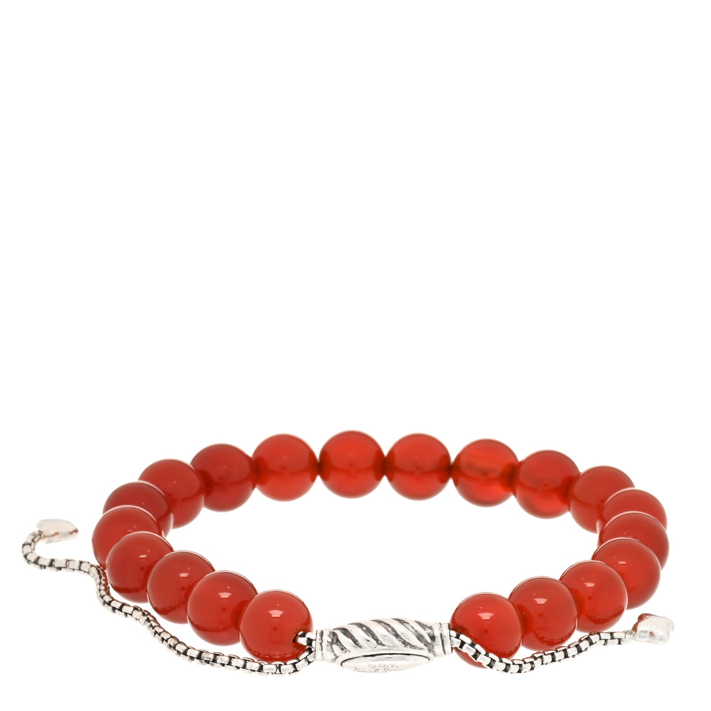 Sterling Silver Carnelian 8mm Spiritual Beads Bracelet