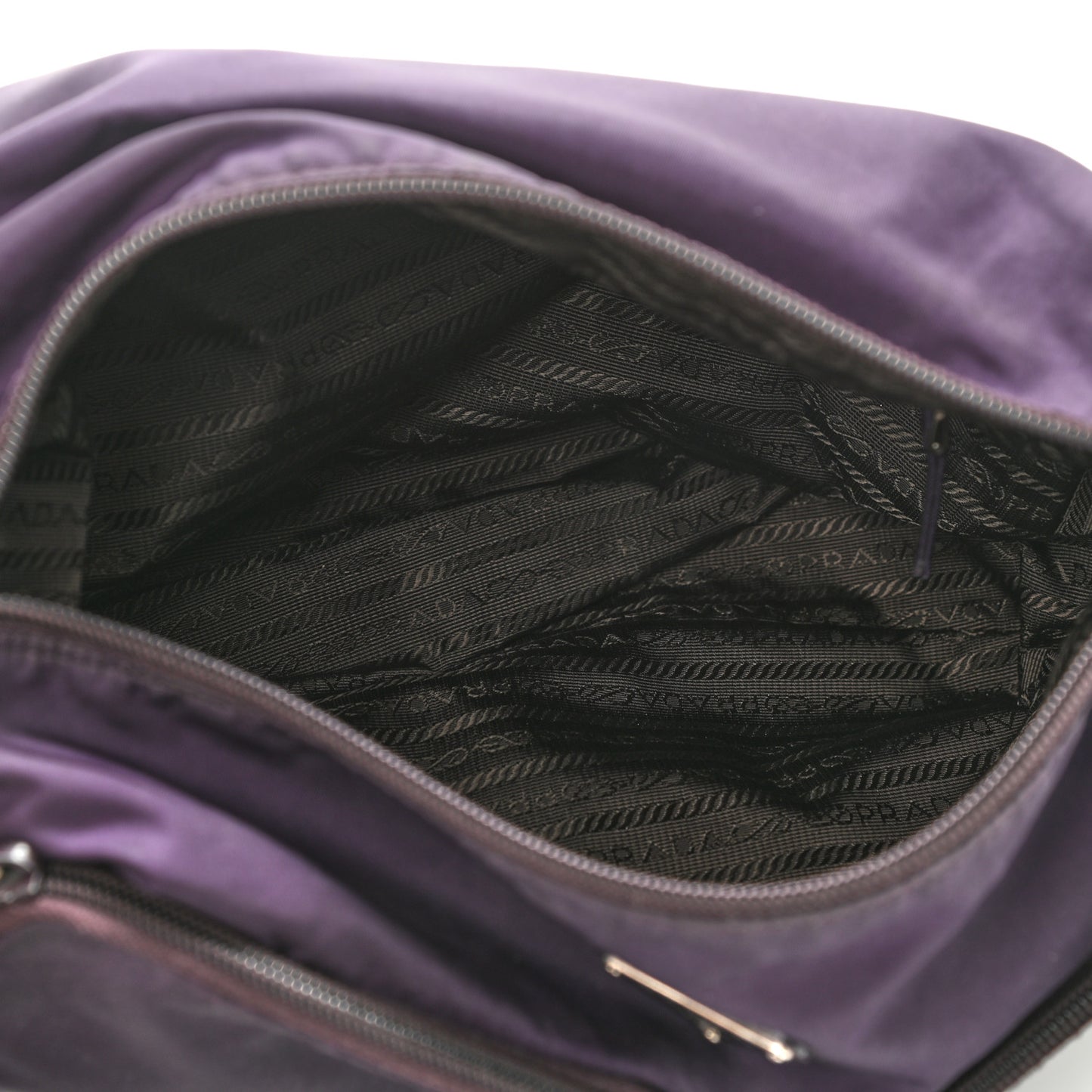 Tessuto Nylon Saffiano Messenger Bag Purple