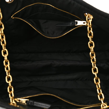 Prada Tessuto Nylon Chain Tote Black 5 of 11