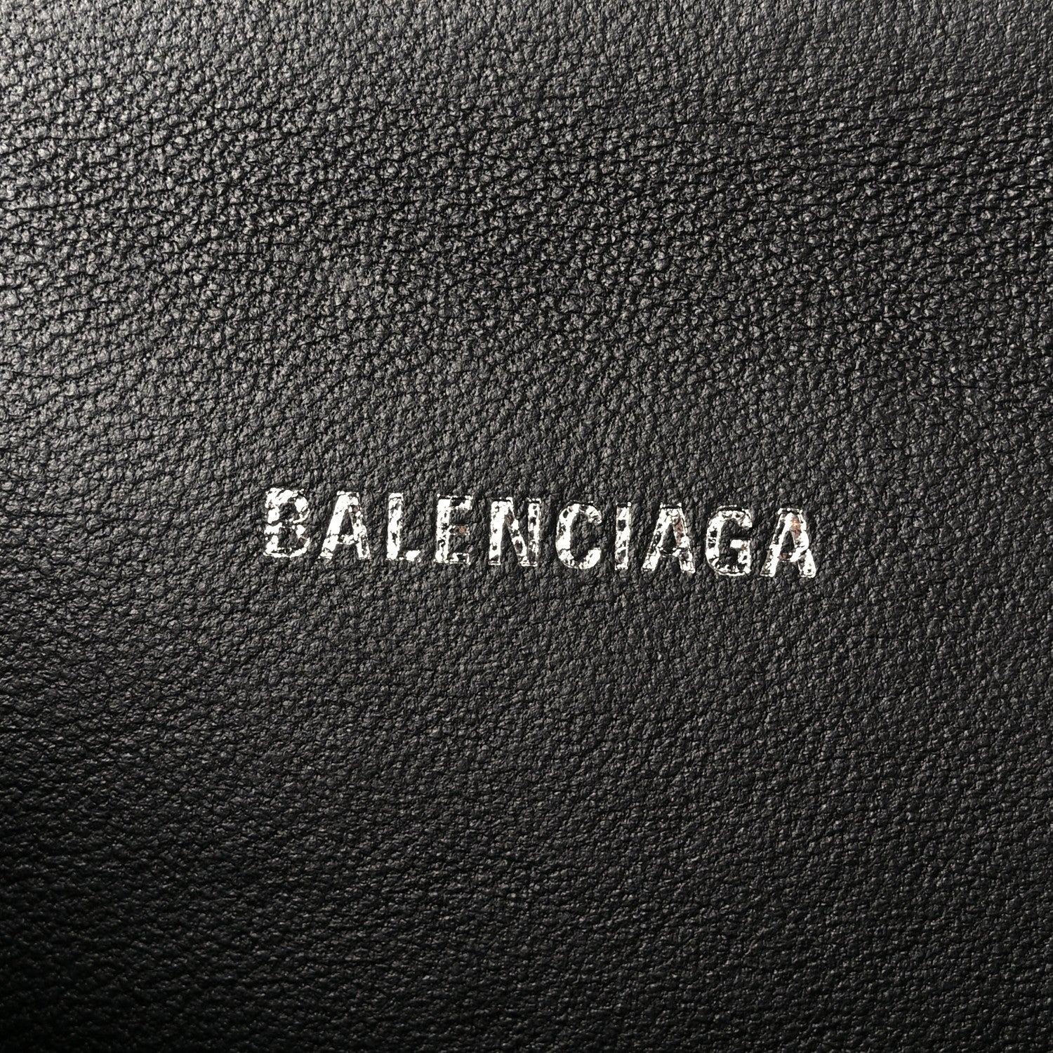 Balenciaga Shiny Calfskin Monochrome Crocodile Embossed Hourglass Top Handle Bag XS Black 6 of 11
