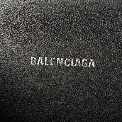 Balenciaga Shiny Calfskin Monochrome Crocodile Embossed Hourglass Top Handle Bag XS Black 6 of 11