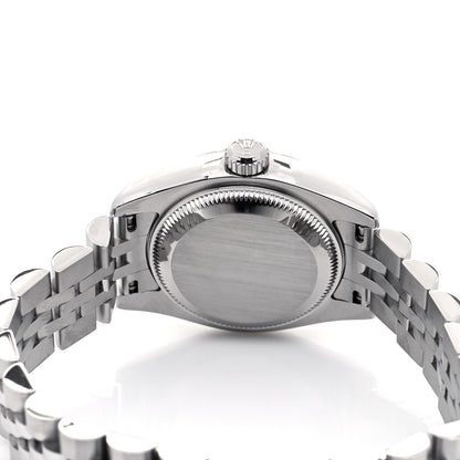 Rolex Stainless Steel 18K White Gold 26mm Oyster Perpetual Datejust Watch White Roman 179174 4 of 6