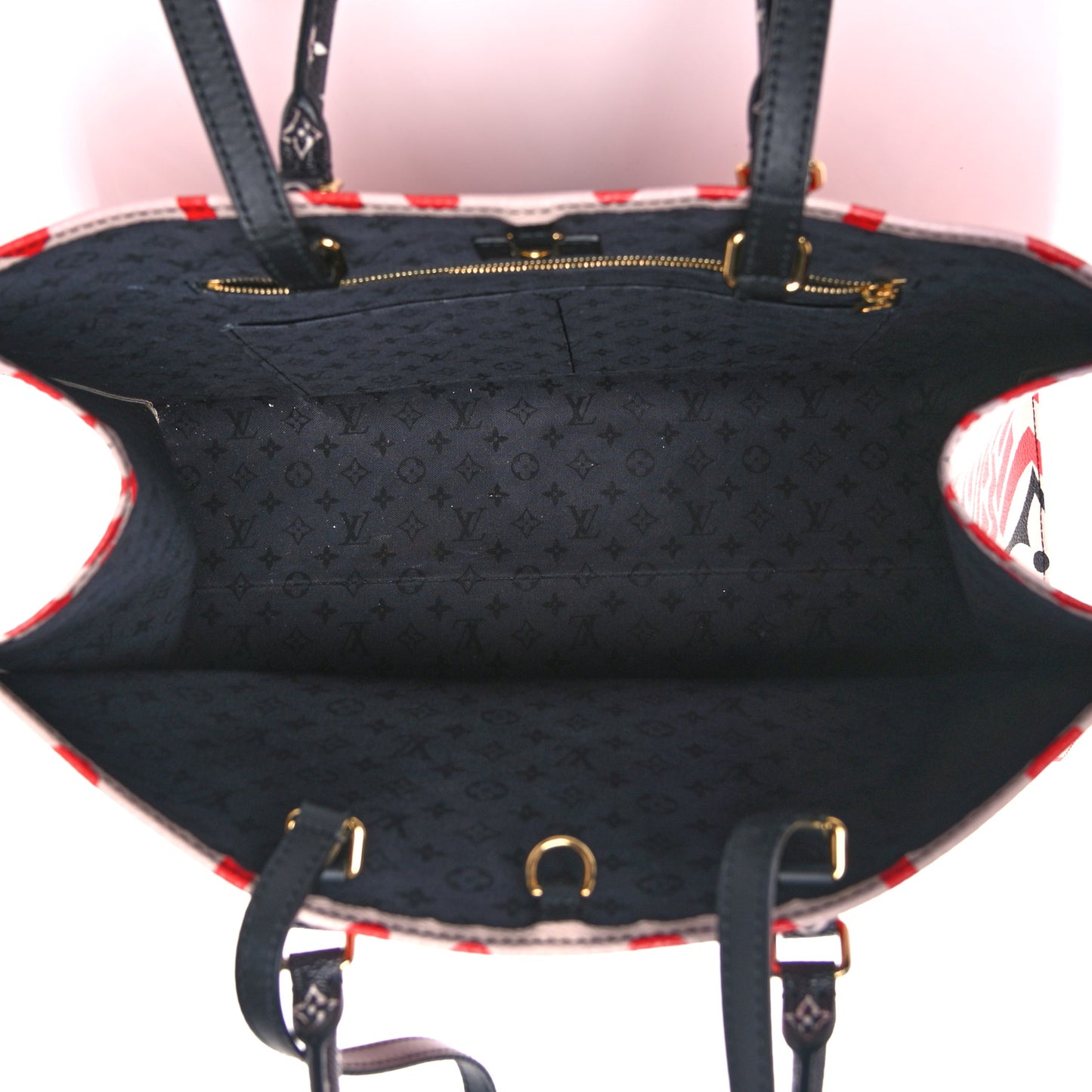 Monogram Giant Crafty Onthego GM Creme Rouge Black