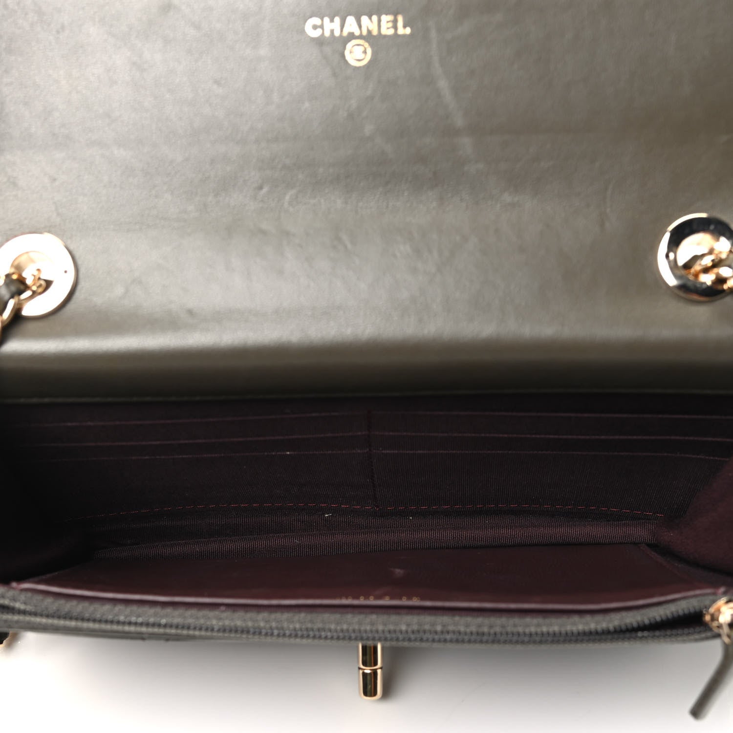Chanel Lambskin Quilted Trendy CC Wallet On Chain WOC Grey 5 of 9