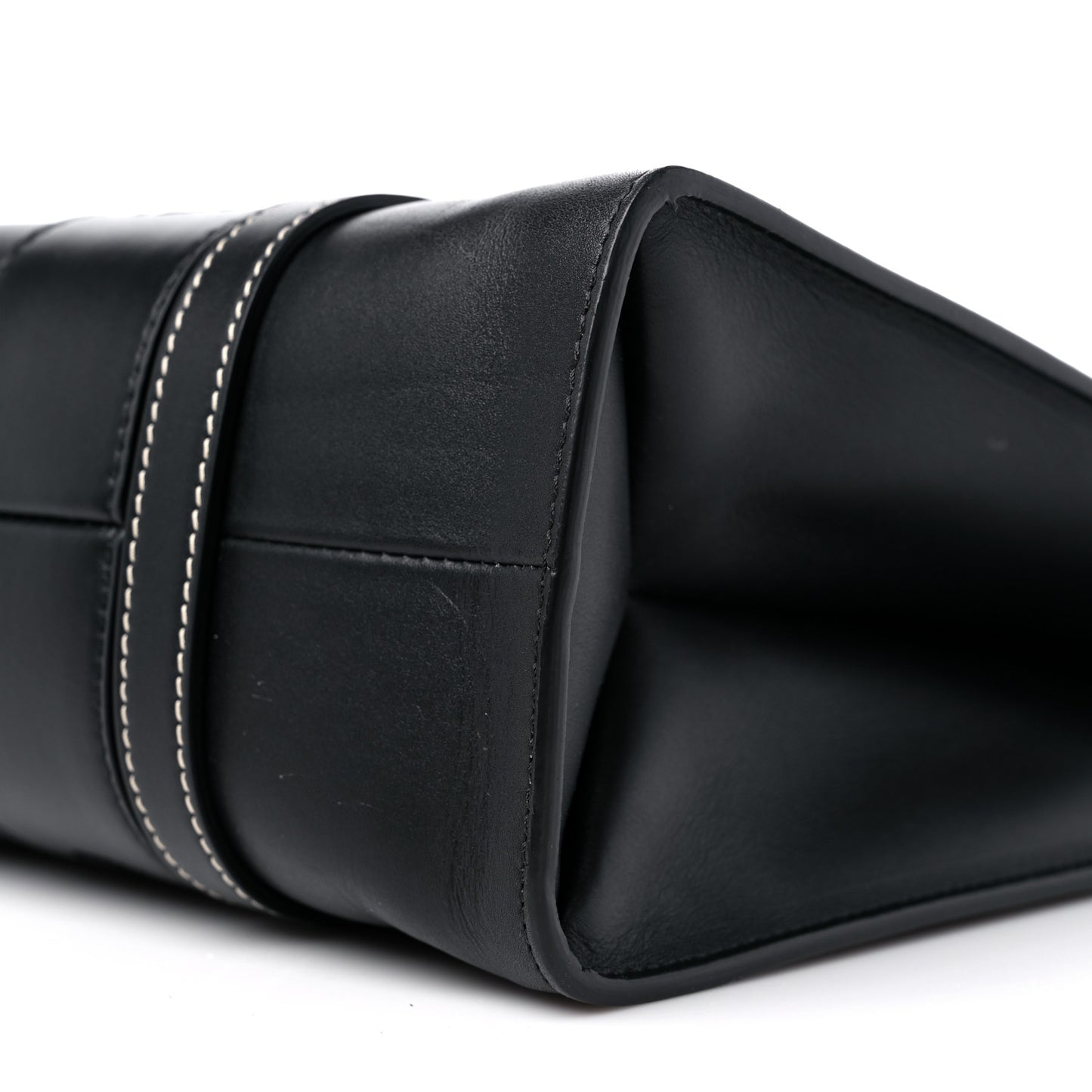 Calfskin Medium Woody Tote Black