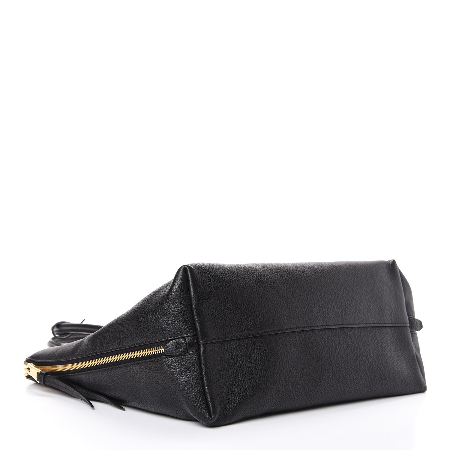 Prada Vitello Daino Side Zip Tote Black 4 of 14