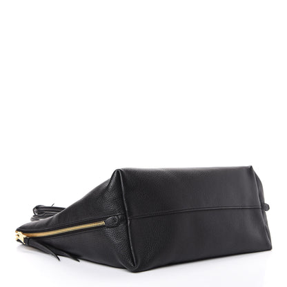 Prada Vitello Daino Side Zip Tote Black 4 of 14