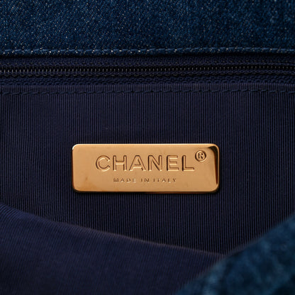 Chanel Denim Quilted Medium Chanel 19 Flap Blue 5 of 8